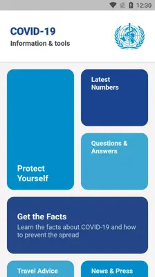 WHO COVID-19 android App screenshot 1