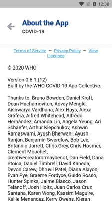 WHO COVID-19 android App screenshot 3