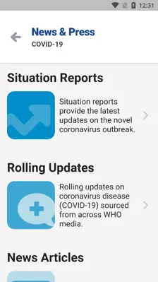 WHO COVID-19 android App screenshot 6